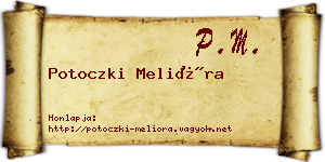 Potoczki Melióra névjegykártya